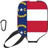 YQxwJL Copertura in neoprene per pagaia da pickleball con stampa bandiera della Carolina del Nord, custodia protettiva con cerniera con tasca in rete e moschettone