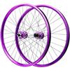 KUNYOS Ruote for Mountain Bike Viola da 26/27,5/29 Pollici, Freno A Disco Lega di Alluminio Perno Passante Cerchione MTB da 142Mm 32 Fori 2150G for 8-12 velocità,Thru axle,27.5INCH