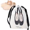 Generisch Borsa portaoggetti per scarpe, leggera, lavabile,, Nero , vedi descrizione | Borsa portaoggetti per scarpe da ballo, con coulisse, organizer per accessori da balletto, per donne e ragazze, danzanti jazz