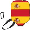 YQxwJL Copertura della pagaia del pickleball del neoprene della stampa della bandiera della Spagna, manicotto protettivo della chiusura lampo con la tasca della rete e