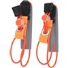 Mobestech Cinghia Riflettente per Gamba Bici Elastica Regolabile Arancia | Alta Visibilità Notturna, Nylon Elastico, per Caviglie e Gambe, Uso Esterno e Jogging