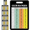 MAGICLULU 12 Fogli Scheda di Conteggio Golf Cartina Range Facile Lettura | Carta Patinata, Formato Tascabile, Registrazione Accurata del Punteggio, Semplice ed Elegante per Sacca da Golf