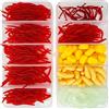 KEAYOO Attrezzi di esche artificiali per la pesca di vermi, per la pesca alla trota, in plastica morbida, per pesca alla trota