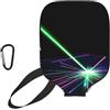 YQxwJL Copertura della pagaia del pickleball del neoprene della stampa delle luci del laser, manica protettiva della chiusura lampo con la tasca della maglia ed il