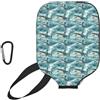 Generic Neoprene Paddle Cover Shark Beneath The Ice pickleball Paddle Cover | antigraffio Impermeabile Custodia per racchetta da pickleball Per L'uso Esterno uomini e donne Allenamento