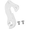 A ABSOPRO Gancio Posteriore Deragliatore per Bicicletta 1 Pezzo Alluminio | Argento Protezione Deragliatore Dimensioni 5.8x3x0.7cm Viti M4x0.7 Per Mountain Bike Per Bici Da Corsa Per Bici Ibride