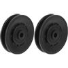 FOMIYES 2 Pezzi Copertura per Puleggia Fitness Pa6 Nera | Installazione Semplice, Funzione Protettiva e Riduzione del Rumore, per Puleggia e Attrezzature Fitness