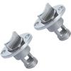 yanwuwa Tappo di scarico per barca, 25 mm, in acciaio inox 316, filettato | Set di 2 chiusure per uscita marina con piastra flangiata e 2 fori di montaggio