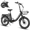 SAMEBIKE bicicletta elettrica per adulti CY20PRO 250W Motore batteria rimovibile fat bike elettrica pieghevole 20 cambio a 7 marce e-bike fuoristrada Sospensione anteriore e freni a doppio disco