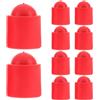 SOESFOUFU 10 Pezzi Protezione per Coda Stecca da Biliardo in Gomma Rossa | Copertura Protettiva, Presa Migliorata, Durevole e Compatibile Stecca da Biliardo, Design Elegante