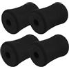 FOMIYES 4 Pezzi Cuscinetto in Spugna per Piedi, Attacco Fitness 22mm Nero | Rivestimento Antiscivolo per Tubo 7/8, Supporto Confortevole, per Pedana e Panca, Fissaggio Sicuro