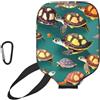 YQxwJL Copertura per pagaia in neoprene con stampa di tartarughe marine con molti animali, custodia protettiva con cerniera con tasca in rete e moschettone