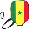 YQxwJL Copertura per pagaia in neoprene con stampa bandiera del Senegal, custodia protettiva con cerniera e tasca in rete e moschettone