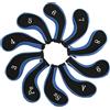 Rjrjc Set di copritesta per mazze da golf in neoprene da 10 pezzi con segni di identificazione