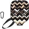YQxwJL Custodia protettiva per pickleball in neoprene con stampa a zigzag, con cerniera e tasca in rete e moschettone