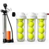 Generic Contenitore pressurizzante per Palline da Tennis, capacità 4/8/12 Palline | Pressione dell'aria regolabile da 0 a 30 PSI, con manometro, pompa manuale e chiave inglese