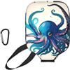 YQxwJL Copertura per pagaia in neoprene con stampa polpo blu e viola, custodia protettiva con cerniera con tasca in rete e moschettone