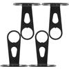 DEARMAMY 4 Pezzi Supporto Anteriore per Luce Bici in Acciaio Nero | Fissaggio Resistente, Struttura Antiurto e Antiusura, per Forcella, Montaggio Semplice, Colore Nero