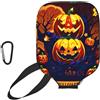 YQxwJL Copertura per pagaia in neoprene con stampa zucca di Halloween, custodia protettiva con cerniera con tasca in rete e moschettone