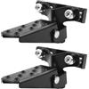 HANABASS Poggiapiedi Bici Pieghevoli in Acciaio Nero per BMX e Bici | Pedane Posteriori Compatte, Scanalature Antiscivolo, Accessorio per Sedile, Colore Nero
