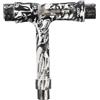 ibasenice Utensile Multifunzione a T per Skateboard, Chiave Nera in Lega | Attrezzo Portatile Cacciavite Rimovibile, Brugola Integrata nel Manico, per Dadi Standard e Assi