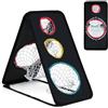 GYMAX Rete da golf a due lati, portatile, tripla rete per pratica golf, con