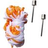 Zerodeko 20 Set Rete Porta Palloni Pratica, Sacco Sportivo a Giallo Bianco | Polipropilene PP e Nylon, Set, Portatile e Salvaspazio, per Scuole e Istituti di Allenamento