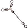 Fabater 3 Vie Girevoli, 15 Pezzi, Rame, Misure Assortite 4#-12# | Connettori girevoli tripli, struttura in rame anticorrosione, rotazione flessibile, per da pesca con esca, attrezzatura da