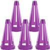 HOMOCONO 5 Pezzi Cono Forato da Allenamento Calcio 23cm, Porpora, PE | Segnalatore Sportivo Stabile, Base Larga e Visibilità Elevata, Superficie Liscia senza Bave