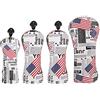 Golf Builder 4 pz/set USA Stelle e Strisce Golf Club Driver Fairway Legno Hybrid Head Cover USA 1-3-5-UT