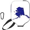 YQxwJL Copertura in neoprene per pickleball con stampa mappa della bandiera dell'Alaska, custodia protettiva con cerniera con tasca in rete e moschettone