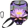 YQxwJL Copertura per pagaia in neoprene con stampa a fiore di loto, custodia protettiva con cerniera e tasca in rete e moschettone