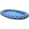 Didiseaon Zattera Galleggiante Gonfiabile per Cani Piccoli in PVC Blu | Doppio Strato Saldato, Bordi Rialzati e Superficie Antiscivolo, 140x96x15cm per Viaggi