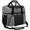 LOVIVER Borsa da Bowling Borsa Tote Attrezzatura Sportiva Borsa Sportiva Borsa da Trasporto con Culla per Palla Laterali in Oxford E PVC con Tracolla, Array, Grigio, Due Palline