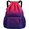 CAQYPVH Zaino con Coulisse Impermeabile Sacca con Coulisse Ampia Capienza Zaino a Sacca per Basket, Palestra, Array, Rosso E Blu Sfumato
