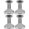 SHINEOFI Vite per Box Pinna SUP M8 in Acciaio Inossidabile 4 Pezzi | Rondelle Metalliche, Dadi e Vite a Testa Zigrinata, Ricambio per Tavole e Riparazioni di Officina