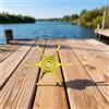 Hoppipola Freno a stella in metallo per ruote Abu Garcia e Daiwa, 65 mm, in lega di alluminio, con superficie antiscivolo, compatibile con CC80 e altri, giallo
