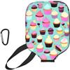 YQxwJL Copertura della pagaia del pickleball del neoprene della stampa del modello del cupcake, manica protettiva della chiusura lampo con la tasca della rete e