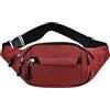 Gyios Marsupio Heathered Tessuto Grigio Vita Pacchetto Multi Cerniera Fanny Borsa Cinturina Regolabile per Escursionismo Camminando Errori Giornalieri All'aperto