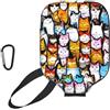 YQxwJL Copertura per pagaia in neoprene con stampa di molti gatti dei cartoni animati, custodia protettiva con cerniera con tasca in rete e moschettone
