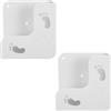 VILLCASE 2 Pezzi Supporto a Parete per Bilancia Pesapersone Digitale Bianco | Plastica Finitura a Specchio, Compatibile Modelli Rotondi e Digitali, per Spazi Piccoli e Camera