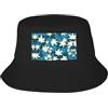 QAZWZML Blue Maple Leaf - Cappello da pescatore a doppio strato, ripiegabile, con protezione UV