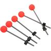 Aoresac 5 mini punte per canna da pesca sul ghiaccio, in acciaio inox, con molla a sfera rossa, indicatore superiore per fiume, lago, stagno, spiaggia, oceano, roccia, torrente