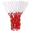 TOYANDONA Rete da Basket in Nylon Intrecciato Resistente Misura 12 | Uso per Campi Pubblici Interni ed Esterni, Colore Rosso, Struttura Robusta, Adatta a Cerchi Standard