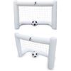 TOYANDONA Porta da Calcio Gonfiabile con Rete, 160cm in Pvc Bianco | Leggera e Facile da Trasportare, per Interno e Parco, Include Pallone, Pratica per Gioco Ricreativo