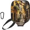 YQxwJL Custodia protettiva per pickleball in neoprene con stampa italiana Old Street con tasca a rete e moschettone