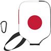 YQxwJL Copertura della pagaia del pickleball del neoprene della stampa della bandiera giapponese, manicotto protettivo della chiusura lampo con la tasca della rete e il moschettone
