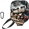 YQxwJL Copertura per pagaia in neoprene con stampa treno locomotiva a vapore, custodia protettiva con cerniera con tasca in rete e moschettone