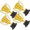 BESTOMZ 4 Pezzi Mini Coppa Premiazione Dorata in Plastica, Base Stabile | Finitura Esterna Liscia, Uso in Eventi Sportivi e Feste a Tema, Facile da Trasportare, Applicazione