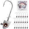 PROBITE Swimbait Jig Heads con occhi di pesce 3D, doppio custode per esche e ami forgiati ad alta resistenza, ganci Jig Head per esche in plastica morbida, spigola, glaucomi, Crappie e luccio, acqua